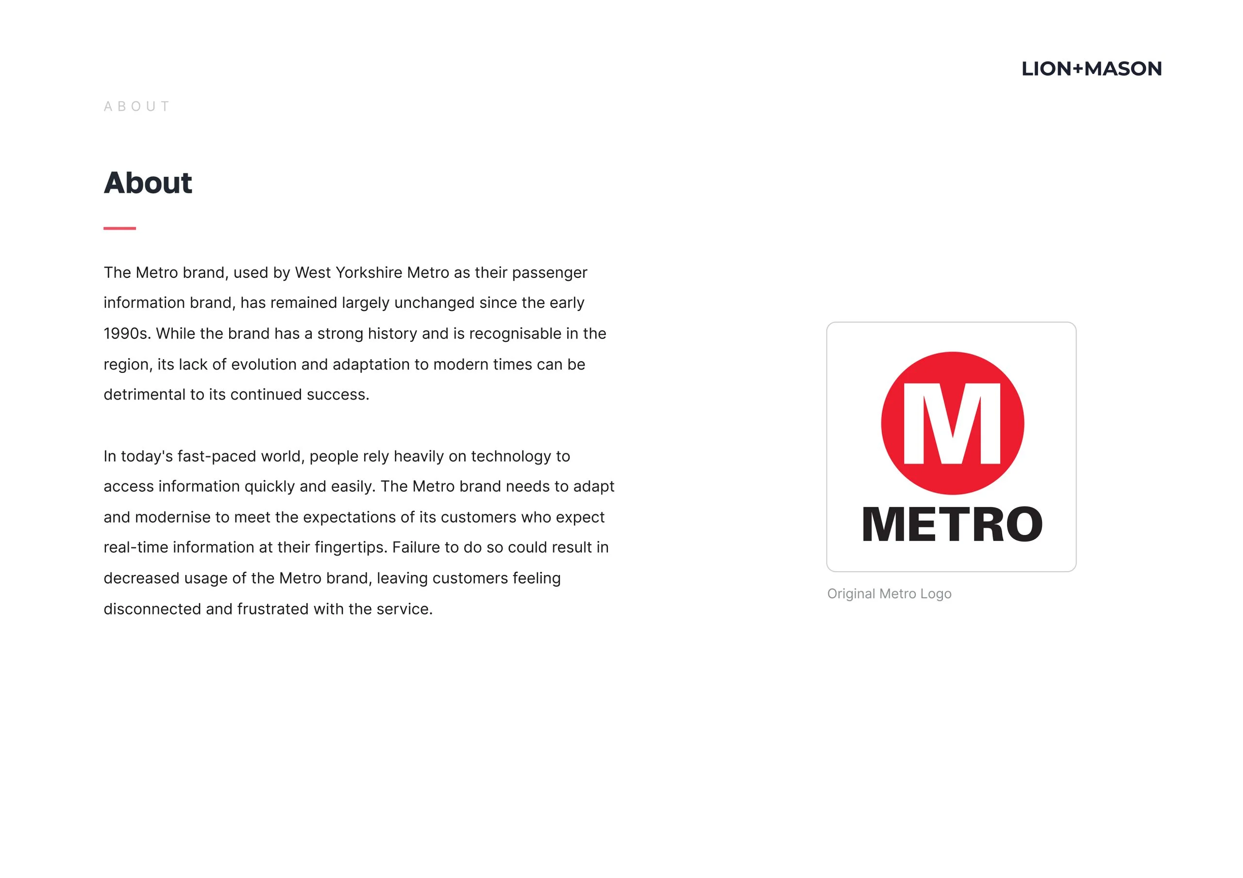How can West Yorkshire Metro shift towards a user-centered approach? - Part 1 The Brand 7