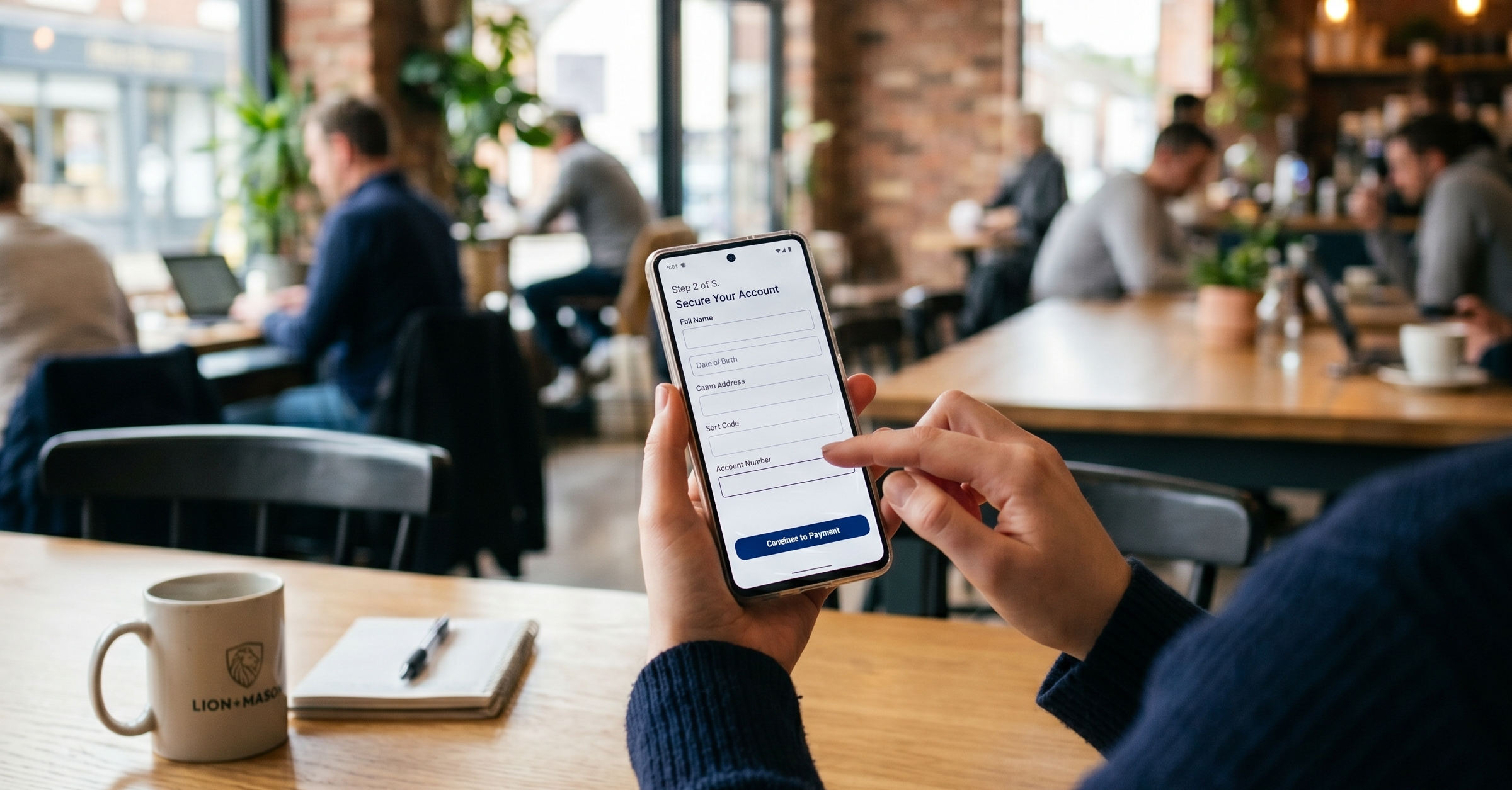 A user hesitant to take the next step on a mobile customer journey